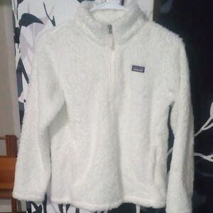 Patagonia Girls White Soft Sweater